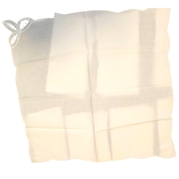 8 Vintage Napkins Linen White Lace Embroidered Floral Corners 15x15" - Picture 5 of 7